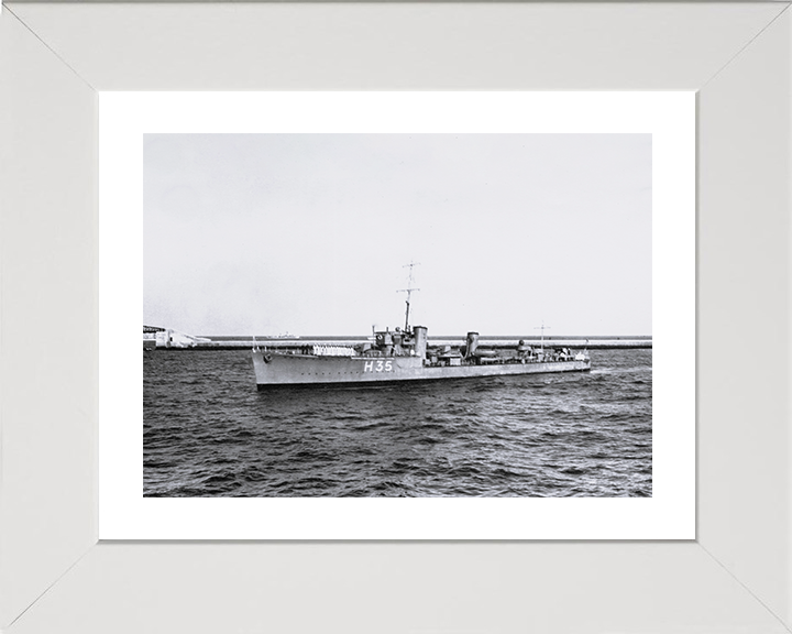 HMS Sesame (H35) Photo Print - At at sea 1932 - Royal Navy S Class Destroyer Posters, Prints, & Visual Artwork Hampshire Prints 10 x 8 White Frame Yes