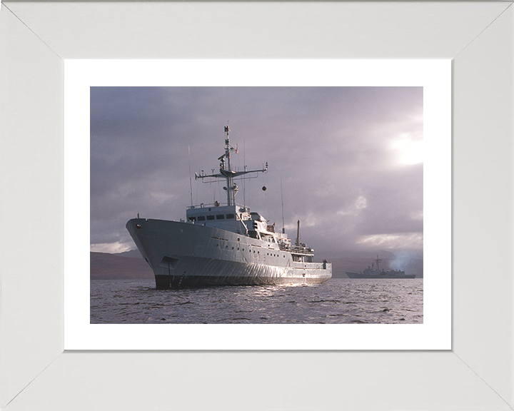 HMS Beagle (H319) Photo Print - With USS Stark - Royal Navy Bulldog Class Survey Vessel