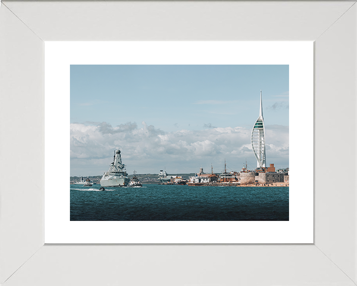 HMS Dauntless D33 Type 45 Destroyer 22 April 2025 Leaving Portsmouth