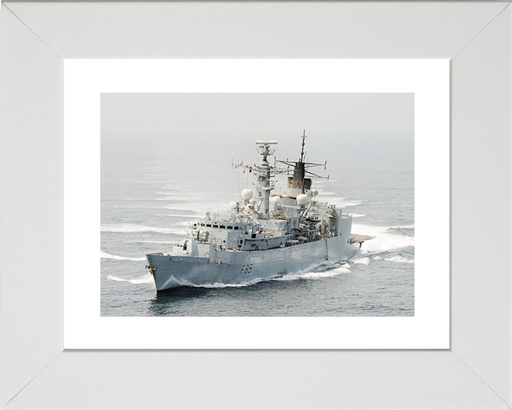 HMS Cumberland (F85) Royal Navy Type 22 Frigate Turning to Starboard Photo Print Wall Art Decor Posters, Prints, & Visual Artwork Hampshire Prints 10 x 8 White Frame Yes