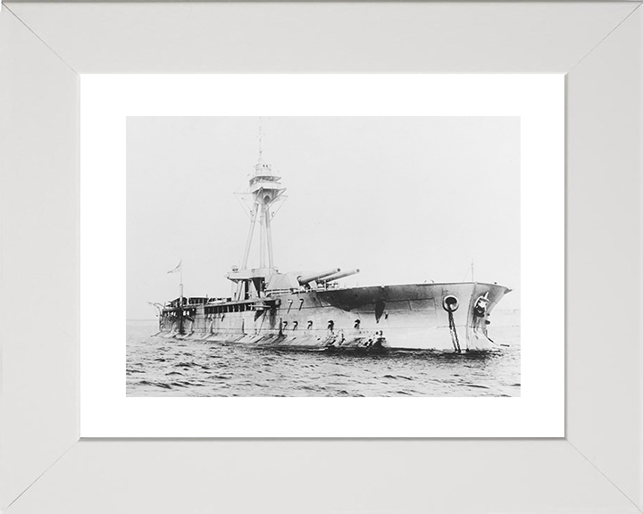 HMS Abercrombie (1915) Royal Navy Abercrombie Class monitor Monitor Photo Print Starboard Bow View Warship Wall Art Posters, Prints, & Visual Artwork Hampshire Prints 10 x 8 White Frame Yes