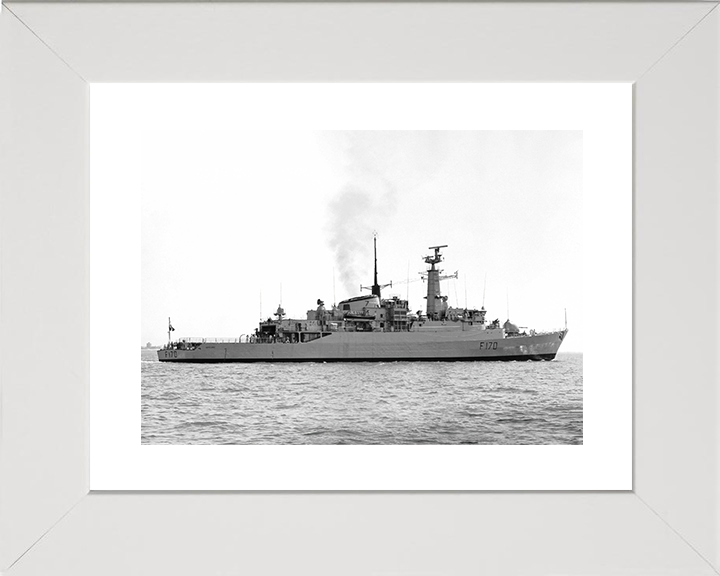 HMS Antelope (F170) Royal Navy Type 21 Frigate Starboard View Photo Print Wall Art Decor Posters, Prints, & Visual Artwork Hampshire Prints 10 x 8 White Frame Yes