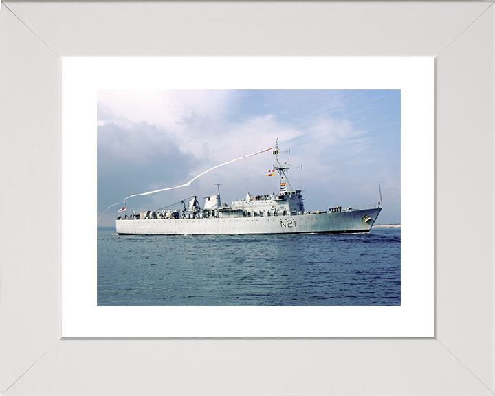 HMS Abdiel (N21) Royal Navy Abdiel Class Minelayer Photo Print Paying Off Warship Wall Art Posters, Prints, & Visual Artwork Hampshire Prints 10 x 8 White Frame Yes