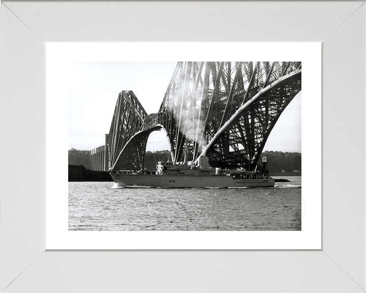 HMS Bicester (M36) Photo Print - Firth Of Forth - Royal Navy Hunt Class Mine Warfare Vessel
