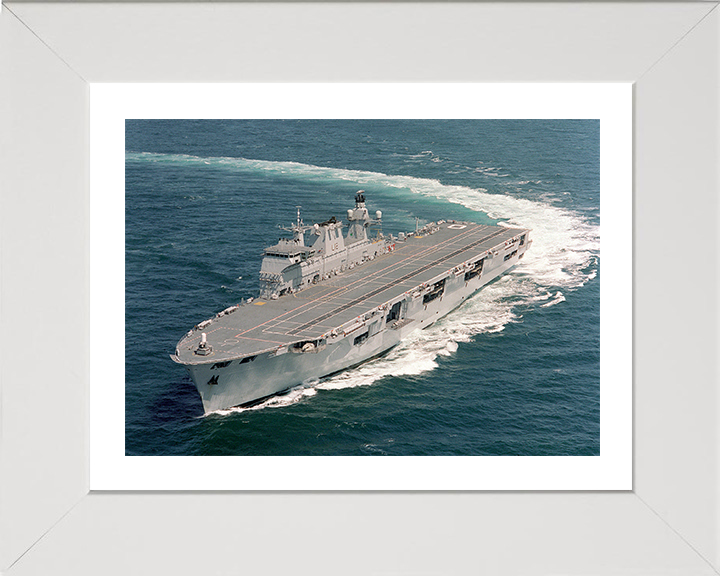 HMS Ocean (L12) Photo Print - Off Portland 1998 - Royal Navy Landing Platform Helicopter