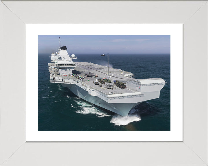 HMS Queen Elizabeth R08 Royal Navy Queen Elizabeth Class Aircraft Carrier Photo Print or Framed Print - Hampshire Prints