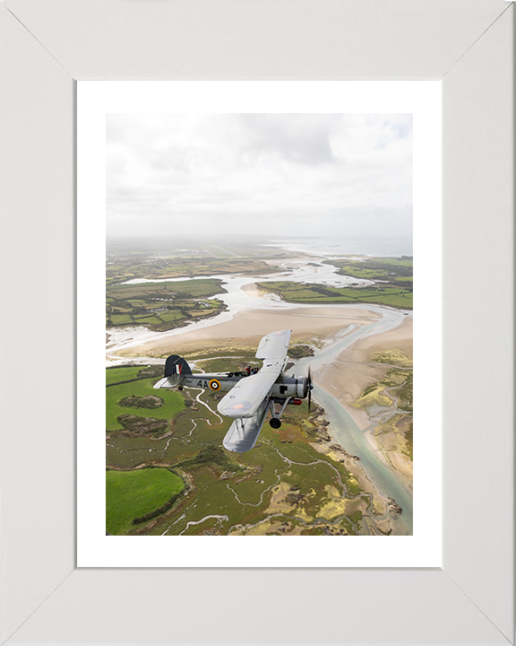 Royal Navy Swordfish Mk1 Plane From the Air Photo Print - Royal Navy Aircraft Hampshire Prints 10 x 8 White Frame Yes