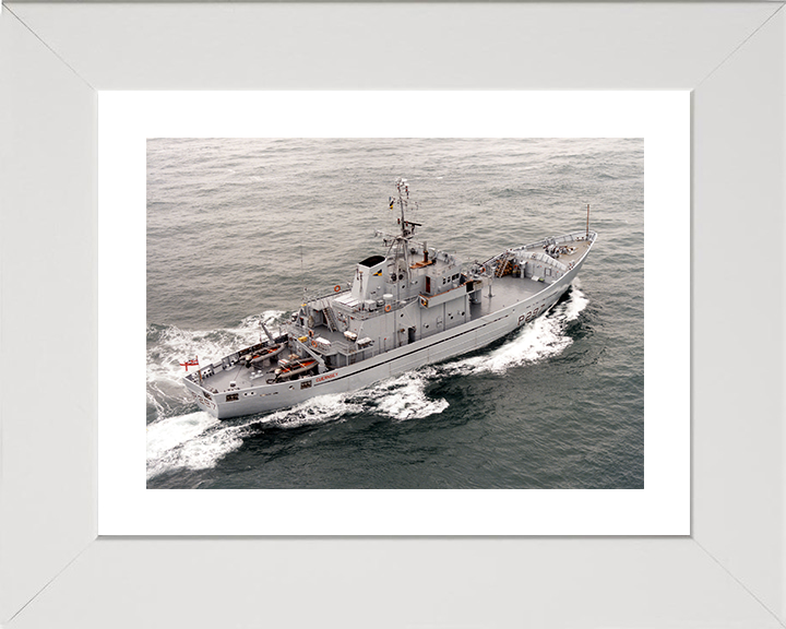 HMS Guernsey (P297) Photo Print - At Sea 1997 – Royal Navy Island Class Patrol Vessel Hampshire Prints 10 x 8 White Frame Yes