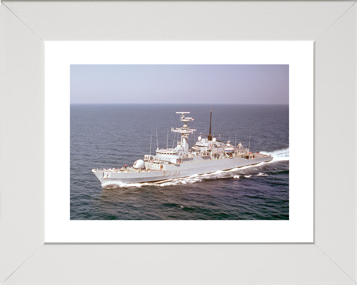HMS Ardent (F184) Royal Navy Type 21 Frigate High Port Side View Photo Print Wall Art Decor Posters, Prints, & Visual Artwork Hampshire Prints 10 x 8 White Frame Yes