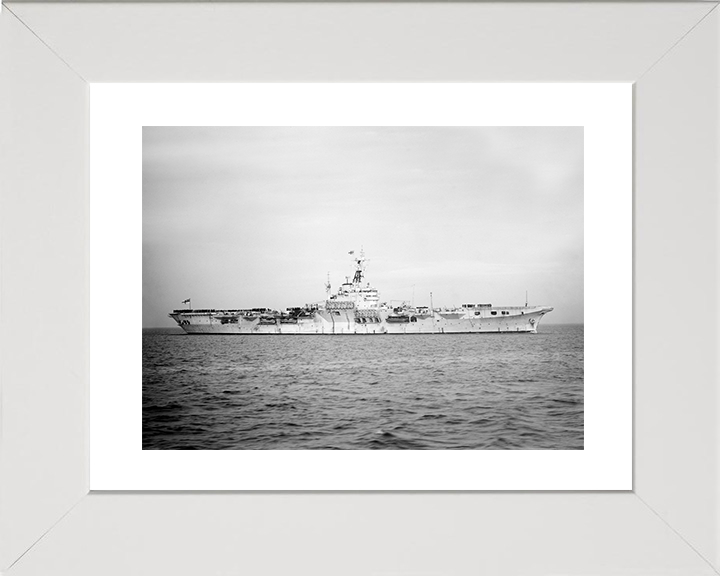 HMS Theseus (R64) Photo Print - at Sea 1947 - Royal Navy Colossus Class Aircraft Carrier Posters, Prints, & Visual Artwork Hampshire Prints 10 x 8 White Frame Yes