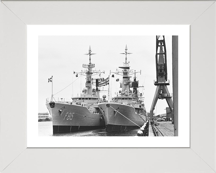 HMS Ariadne (F72) Photo Print - Amsterdam 1979 - Royal Navy Leander Class Frigate Hampshire Prints 10 x 8 White Frame Yes