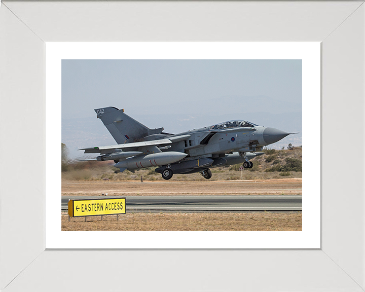 RAF Tornado GR4 903 Expeditionary Air Wing Photo Print - Royal Air Force Aircraft Hampshire Prints 10 x 8 White Frame Yes