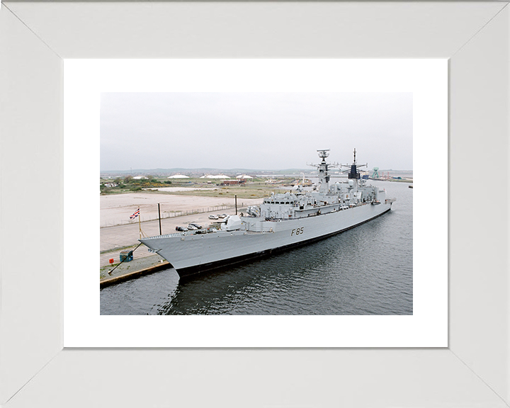 HMS Cumberland (F85) Royal Navy Type 22 Frigate Barrow in Furness 2002 Photo Print Wall Art Decor Posters, Prints, & Visual Artwork Hampshire Prints 10 x 8 White Frame Yes