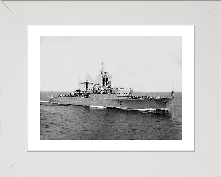 HMS Wizard (F72) - At Sea 1963 - Royal Navy W Class Destroyer Photo Print Wall Art Naval Decor UK Posters, Prints, & Visual Artwork Hampshire Prints 10 x 8 White Frame Yes