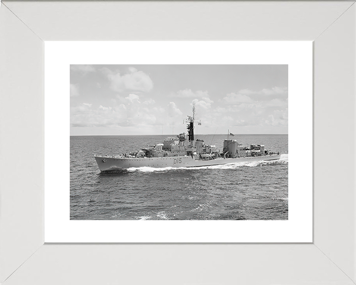 HMS Cavendish (D15) Royal Navy C Class Destroyer Underway Photo Print Wall Art Decor Posters, Prints, & Visual Artwork Hampshire Prints 10 x 8 White Frame Yes
