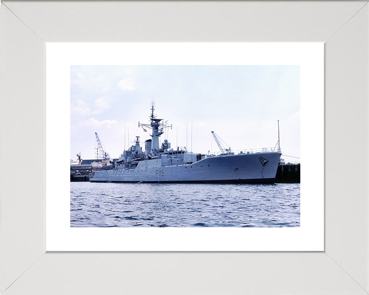 HMS Berwick (F115) Photo Print - Portsmouth 1983 - Royal Navy Rothesay Class Frigate Hampshire Prints 10 x 8 White Frame Yes