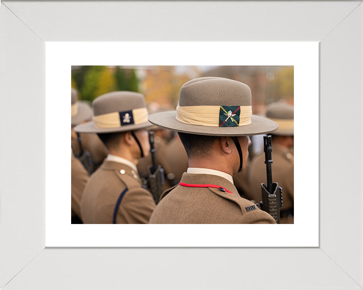 British Army Royal Gurkha Rifles soldiers Passing Off Parade Photo Print Wall Art Military Decor Posters, Prints, & Visual Artwork Hampshire Prints 10 x 8 White Frame Yes