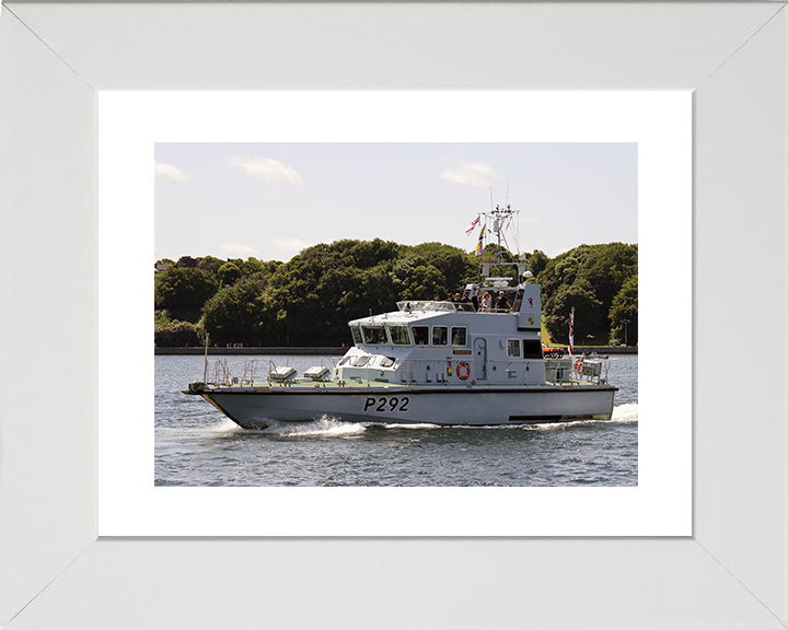 HMS Charger (P292) Royal Navy Archer Class Patrol Vessel Entering Kiel Harbour 2022 Photo Print Wall Art Decor Posters, Prints, & Visual Artwork Hampshire Prints 10 x 8 White Frame Yes