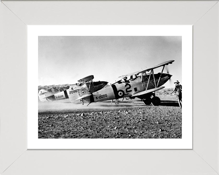 RAF Hawker Hart light Bombers in Pakistan 1938 Photo Print - Royal Air Force Aircraft Posters, Prints, & Visual Artwork Hampshire Prints 10 x 8 White Frame Yes