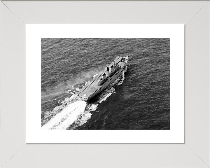 HMS Ark Royal (R07) Royal Navy Invincible Class Aircraft Carrier Sea Trials 1985 Photo Print Wall Art Decor Posters, Prints, & Visual Artwork Hampshire Prints 10 x 8 White Frame Yes