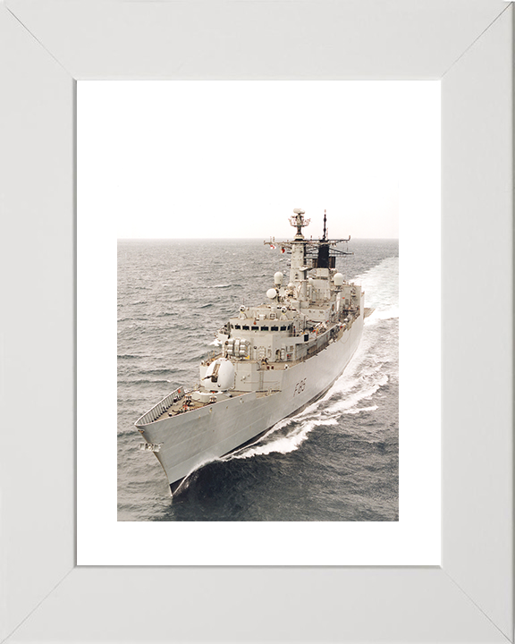HMS Cumberland (F85) Royal Navy Type 22 Frigate Port Bow Portrait Photo Print Wall Art Decor Posters, Prints, & Visual Artwork Hampshire Prints 10 x 8 White Frame Yes