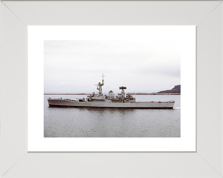 HMS Ariadne (F72) Royal Navy Leander Class Frigate Port Beam View Photo Print Wall Art Decor Posters, Prints, & Visual Artwork Hampshire Prints 10 x 8 White Frame Yes