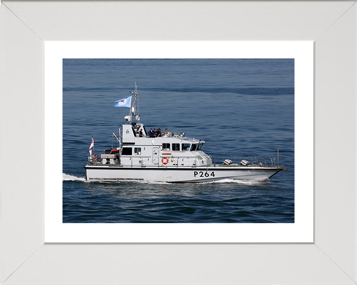 HMS Archer (P264) Photo Print - at sea 2018 - Royal Navy Archer Class P2000 Patrol Vessel Posters, Prints, & Visual Artwork Hampshire Prints 10 x 8 White Frame Yes
