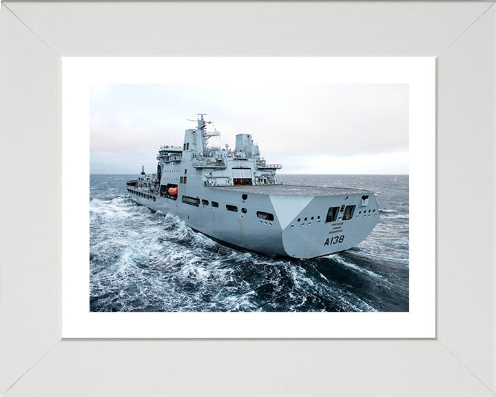 RFA Tidesurge (A138) Photo Print - Port Quarter View - Royal Fleet Auxiliary Tide class Tanker Hampshire Prints 10 x 8 White Frame Yes