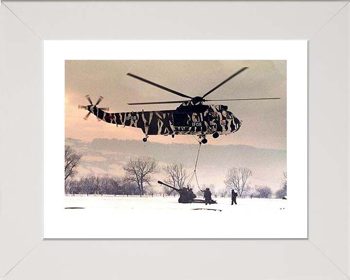 Sea King Helicopter With Tiger Livery Photo Print - Royal Navy Aircraft Posters, Prints, & Visual Artwork Hampshire Prints