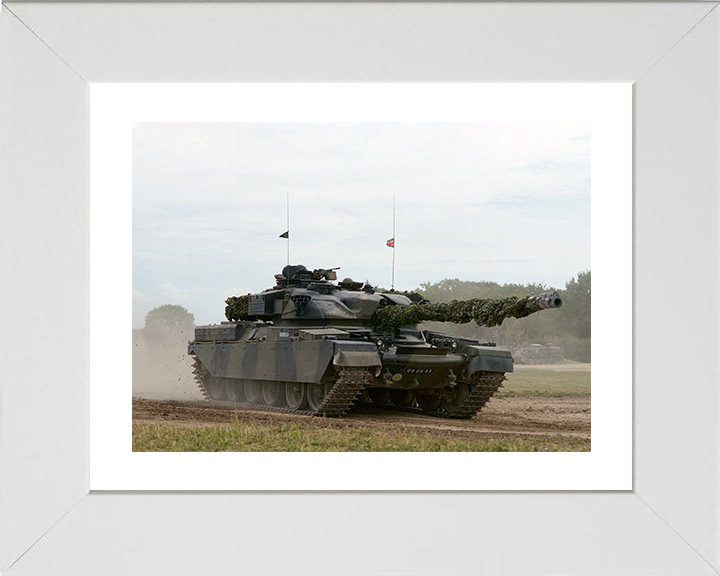 Chieftain Mark 11 Tank Photo Print - British Army Vehicle Posters, Prints, & Visual Artwork Hampshire Prints 10 x 8 White Frame Yes