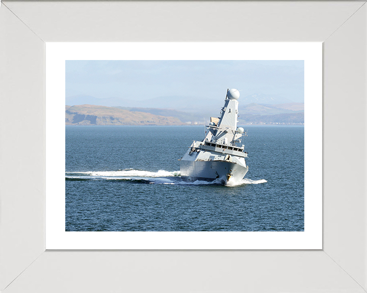 HMS Diamond (D34) Royal Navy Type 45 Destroyer Exercise Joint Warrior 2013 Photo Print Wall Art Decor Posters, Prints, & Visual Artwork Hampshire Prints 10 x 8 White Frame Yes