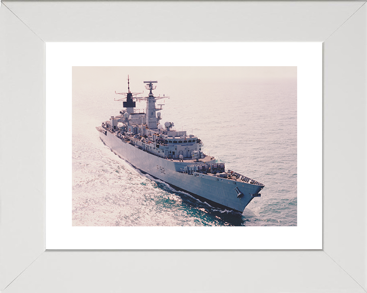 HMS Boxer (F92) Royal Navy Type 22 Frigate At Sea 1999 Photo Print Wall Art Decor Posters, Prints, & Visual Artwork Hampshire Prints 10 x 8 White Frame Yes