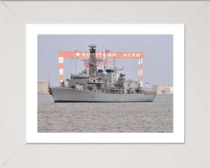 HMS Sutherland (F81) Photo Print - Japan 2018 - Royal Navy Type 23 Frigate Hampshire Prints 10 x 8 White Frame Yes
