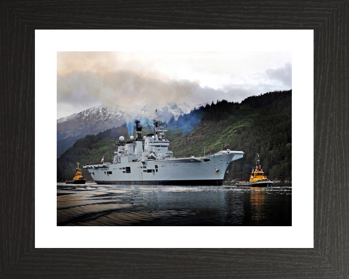 HMS Illustrious (R06) Royal Navy Invincible Class Aircraft Carrier With Tugs Photo Print Wall Art Decor - Posters, Prints, & Visual Artwork - by Hampshire Prints (image 2 of 9)