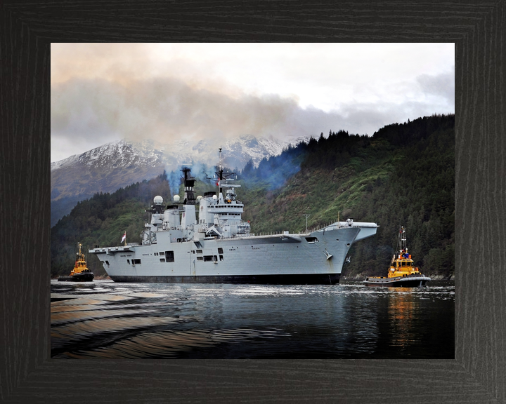 HMS Illustrious (R06) Royal Navy Invincible Class Aircraft Carrier With Tugs Photo Print Wall Art Decor - Posters, Prints, & Visual Artwork - by Hampshire Prints (image 3 of 9)