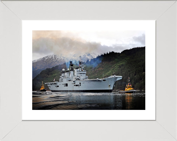 HMS Illustrious (R06) Royal Navy Invincible Class Aircraft Carrier With Tugs Photo Print Wall Art Decor - Posters, Prints, & Visual Artwork - by Hampshire Prints (image 4 of 9)