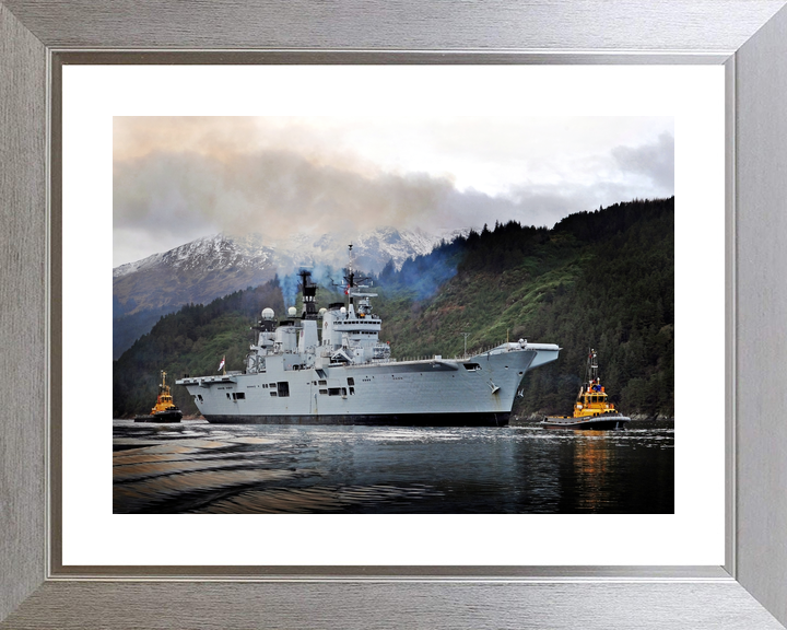 HMS Illustrious (R06) Royal Navy Invincible Class Aircraft Carrier With Tugs Photo Print Wall Art Decor - Posters, Prints, & Visual Artwork - by Hampshire Prints (image 6 of 9)