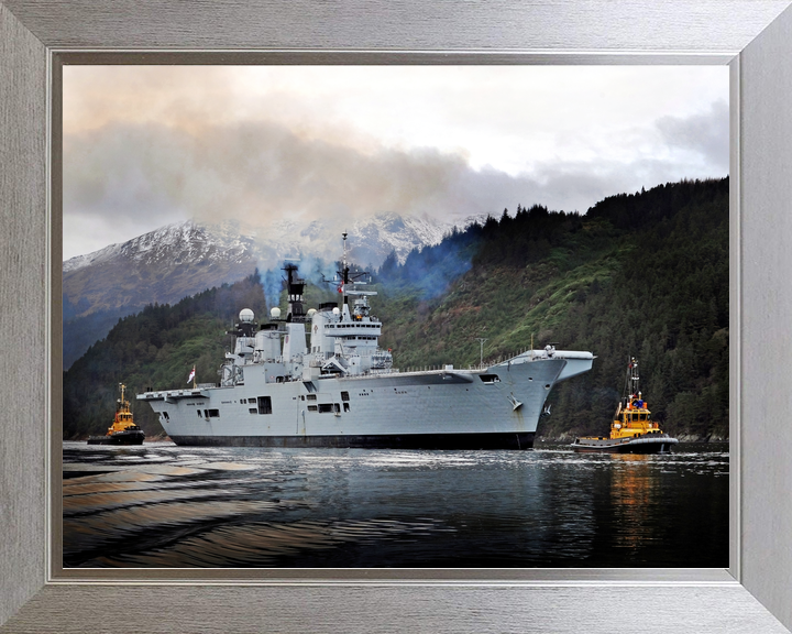 HMS Illustrious (R06) Royal Navy Invincible Class Aircraft Carrier With Tugs Photo Print Wall Art Decor - Posters, Prints, & Visual Artwork - by Hampshire Prints (image 7 of 9)