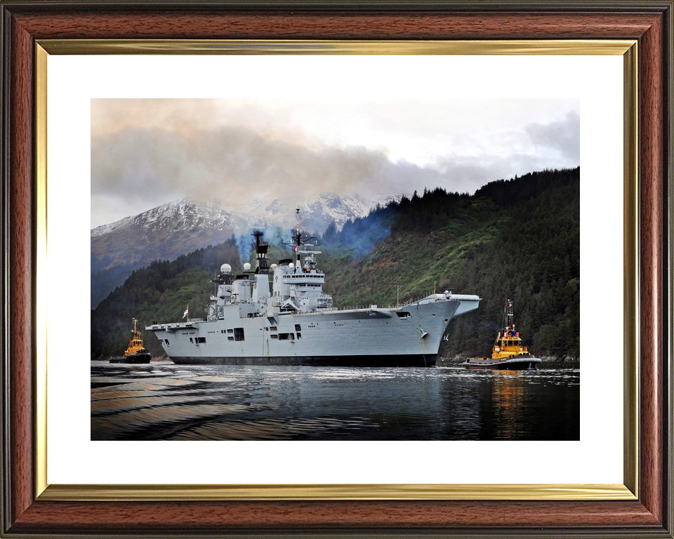HMS Illustrious (R06) Royal Navy Invincible Class Aircraft Carrier With Tugs Photo Print Wall Art Decor - Posters, Prints, & Visual Artwork - by Hampshire Prints (image 8 of 9)