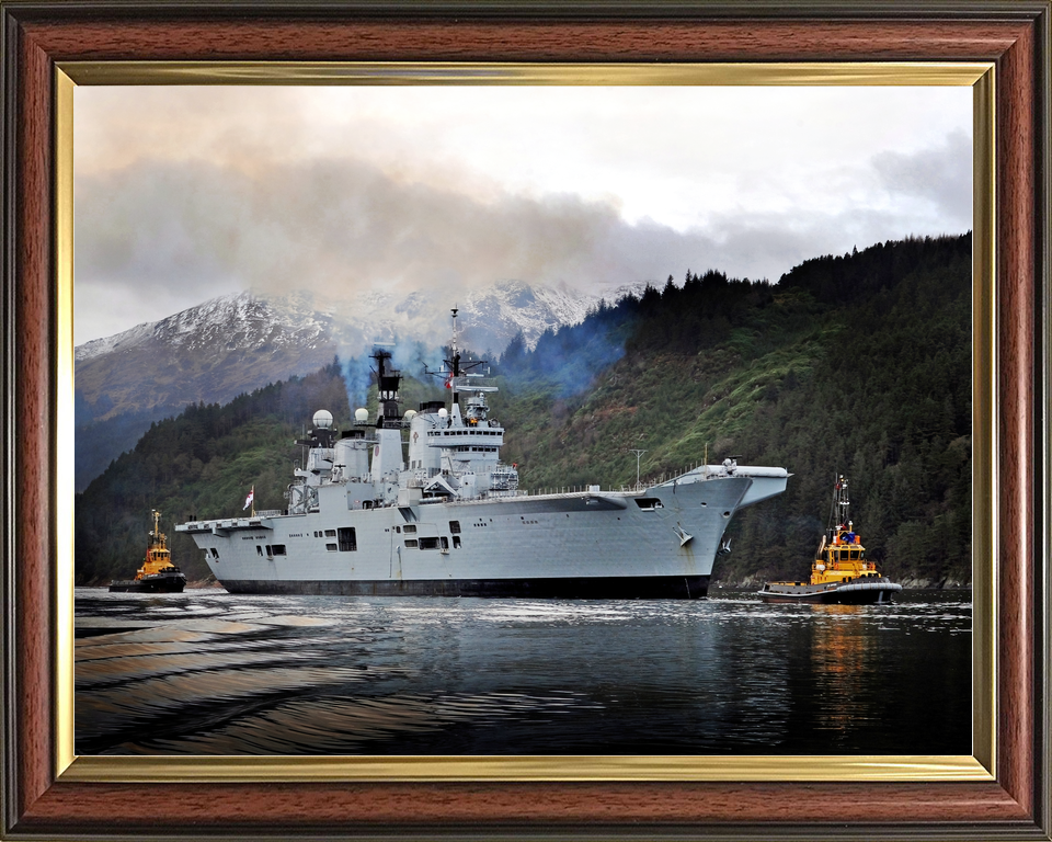 HMS Illustrious (R06) Royal Navy Invincible Class Aircraft Carrier With Tugs Photo Print Wall Art Decor - Posters, Prints, & Visual Artwork - by Hampshire Prints (image 9 of 9)