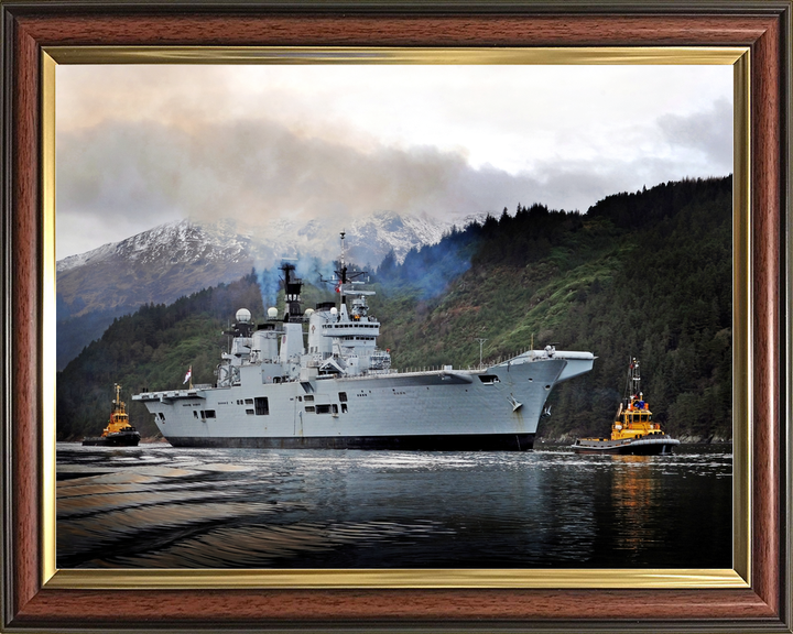 HMS Illustrious (R06) Royal Navy Invincible Class Aircraft Carrier With Tugs Photo Print Wall Art Decor - Posters, Prints, & Visual Artwork - by Hampshire Prints (image 9 of 9)