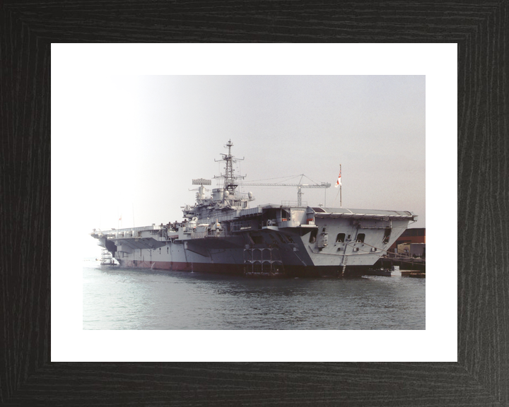 HMS Hermes (R12) Royal Navy Centaur Class Aircraft Carrier Alongside Portsmouth Photo Print Wall Art Decor - Posters, Prints, & Visual Artwork - by Hampshire Prints (image 2 of 9)