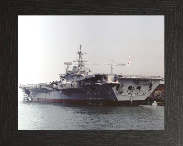 HMS Hermes (R12) Royal Navy Centaur Class Aircraft Carrier Alongside Portsmouth Photo Print Wall Art Decor - Posters, Prints, & Visual Artwork - by Hampshire Prints (image 3 of 9)