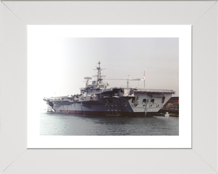 HMS Hermes (R12) Royal Navy Centaur Class Aircraft Carrier Alongside Portsmouth Photo Print Wall Art Decor - Posters, Prints, & Visual Artwork - by Hampshire Prints (image 4 of 9)