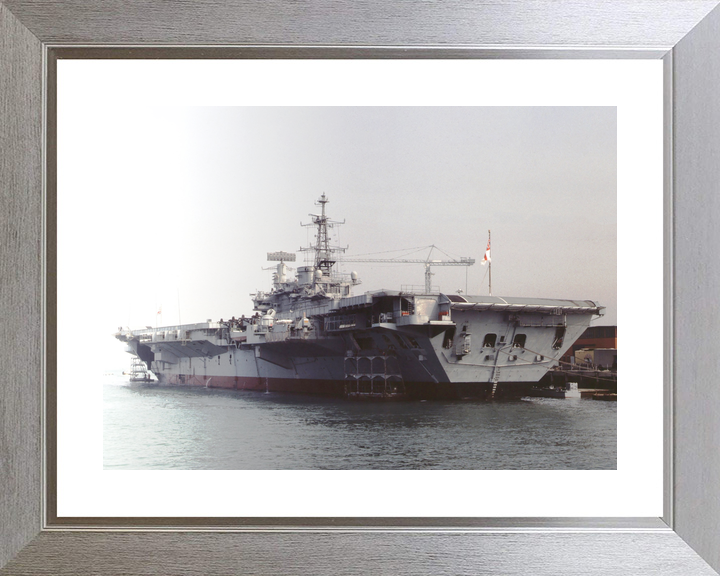 HMS Hermes (R12) Royal Navy Centaur Class Aircraft Carrier Alongside Portsmouth Photo Print Wall Art Decor - Posters, Prints, & Visual Artwork - by Hampshire Prints (image 6 of 9)