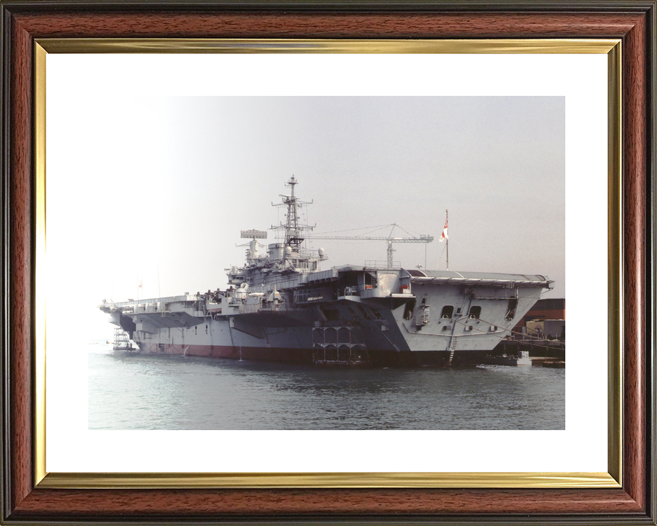 HMS Hermes (R12) Royal Navy Centaur Class Aircraft Carrier Alongside Portsmouth Photo Print Wall Art Decor - Posters, Prints, & Visual Artwork - by Hampshire Prints (image 8 of 9)