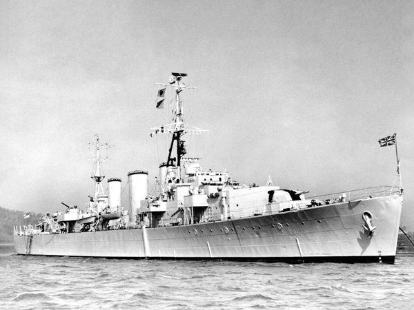 HMS Apollo M01 Abdiel Class Minelayer Starboard Bow View
