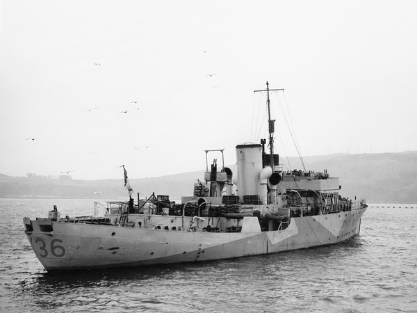 HMS Clematis K36 Flower Class Corvette 1942 Starboard Quarter