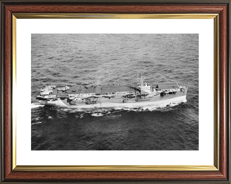 HMS Empress (D42) Royal Navy Escort Aircraft Carrier Starboard Side Photo Print Wall Art Decor - Posters, Prints, & Visual Artwork - by Hampshire Prints (image 8 of 9)