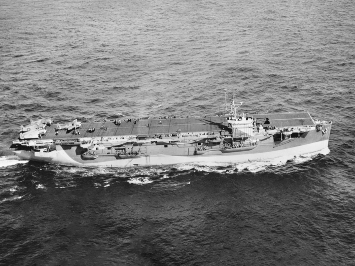 HMS Empress (D42) Royal Navy Escort Aircraft Carrier Starboard Side Photo Print Wall Art Decor - Posters, Prints, & Visual Artwork - by Hampshire Prints (image 1 of 9)